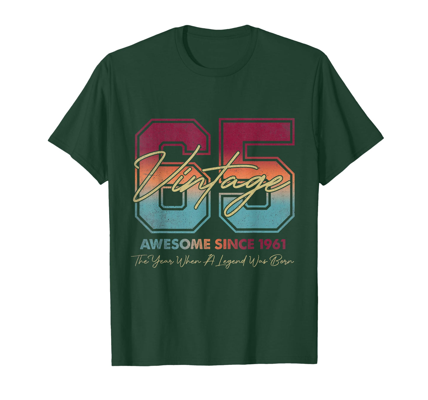 Vintage 65th Birthday Since 1961 Limited Edition 65 Year Old T-Shirt