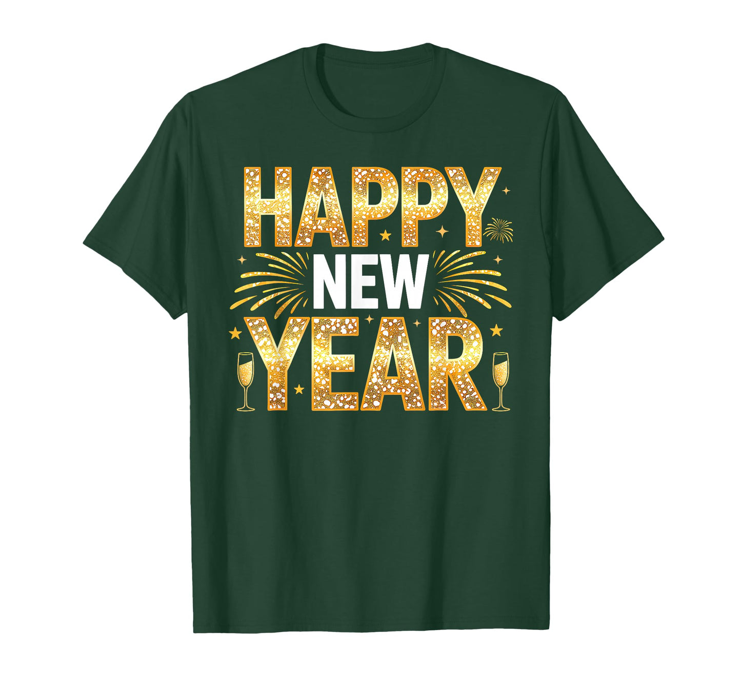 Happy New Year 2026 Party New Years Eve Countdown Fireworks T-Shirt