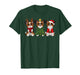 Retro Christmas Papillon Dog Lover Santa Reindeer T-Shirt