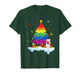 LGBT Flag Christmas Tree Ornaments Rainbow Snowman Holiday T-Shirt