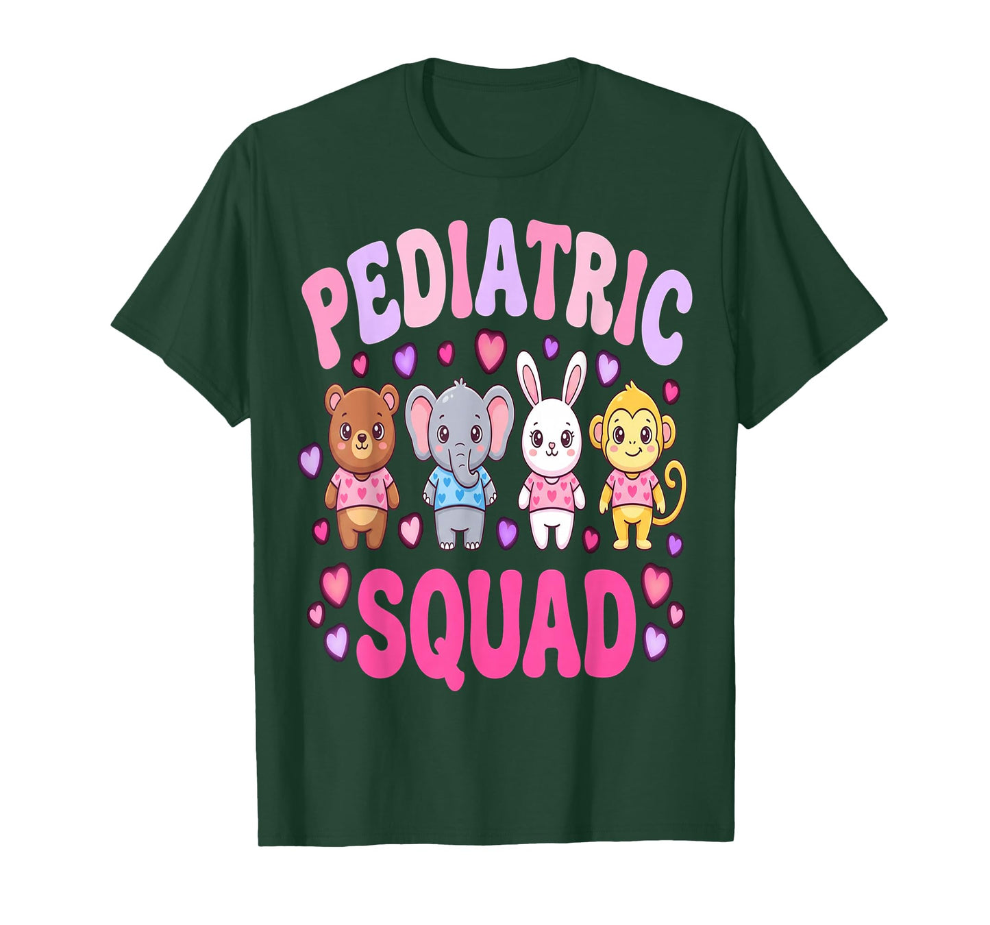 Nurses Heart Pediatric Valentines Peds Nurse Squad Nursing T-Shirt