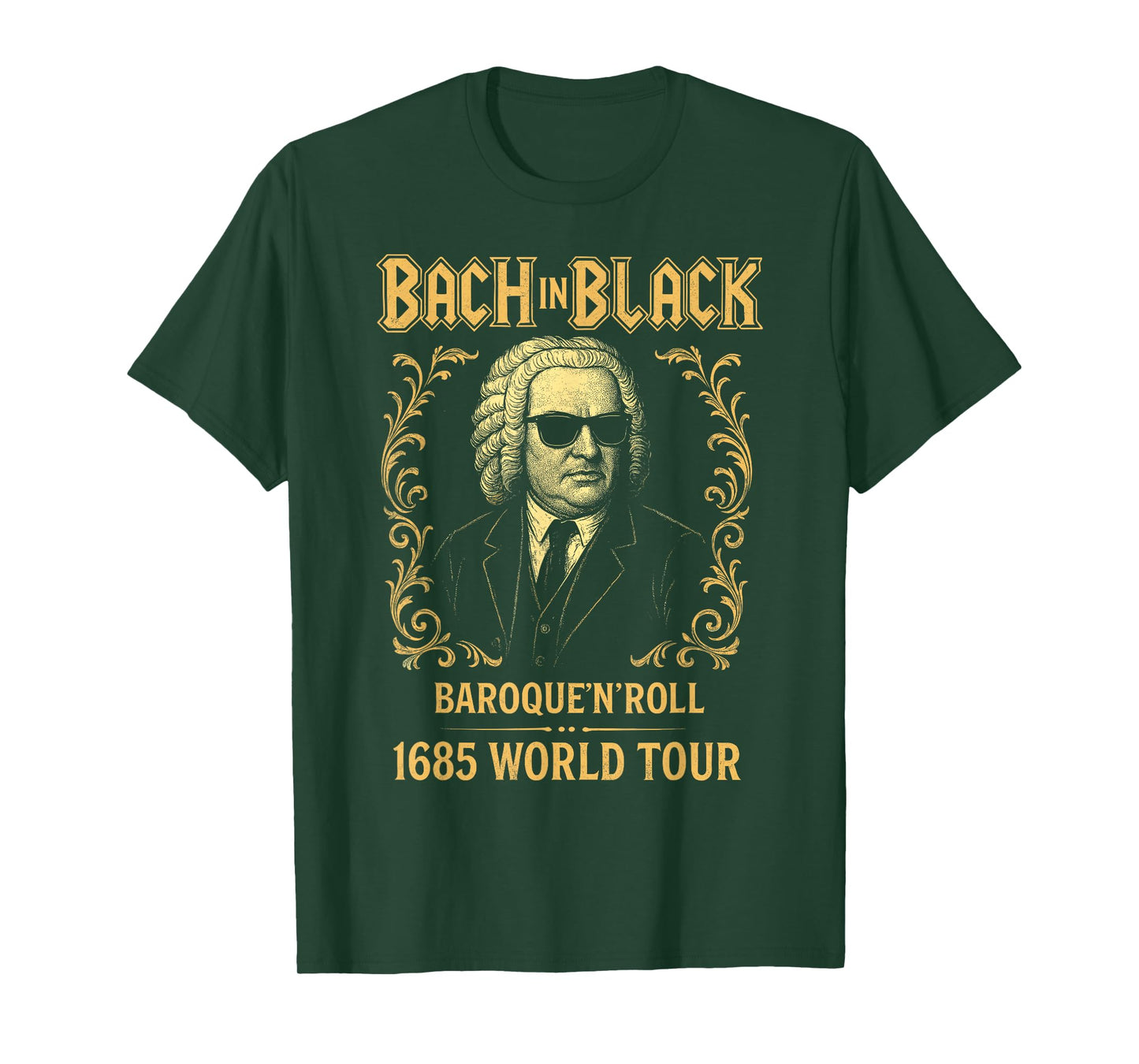 Johann Sebastian Bach in Black, Classical Music Composer T-Shirt