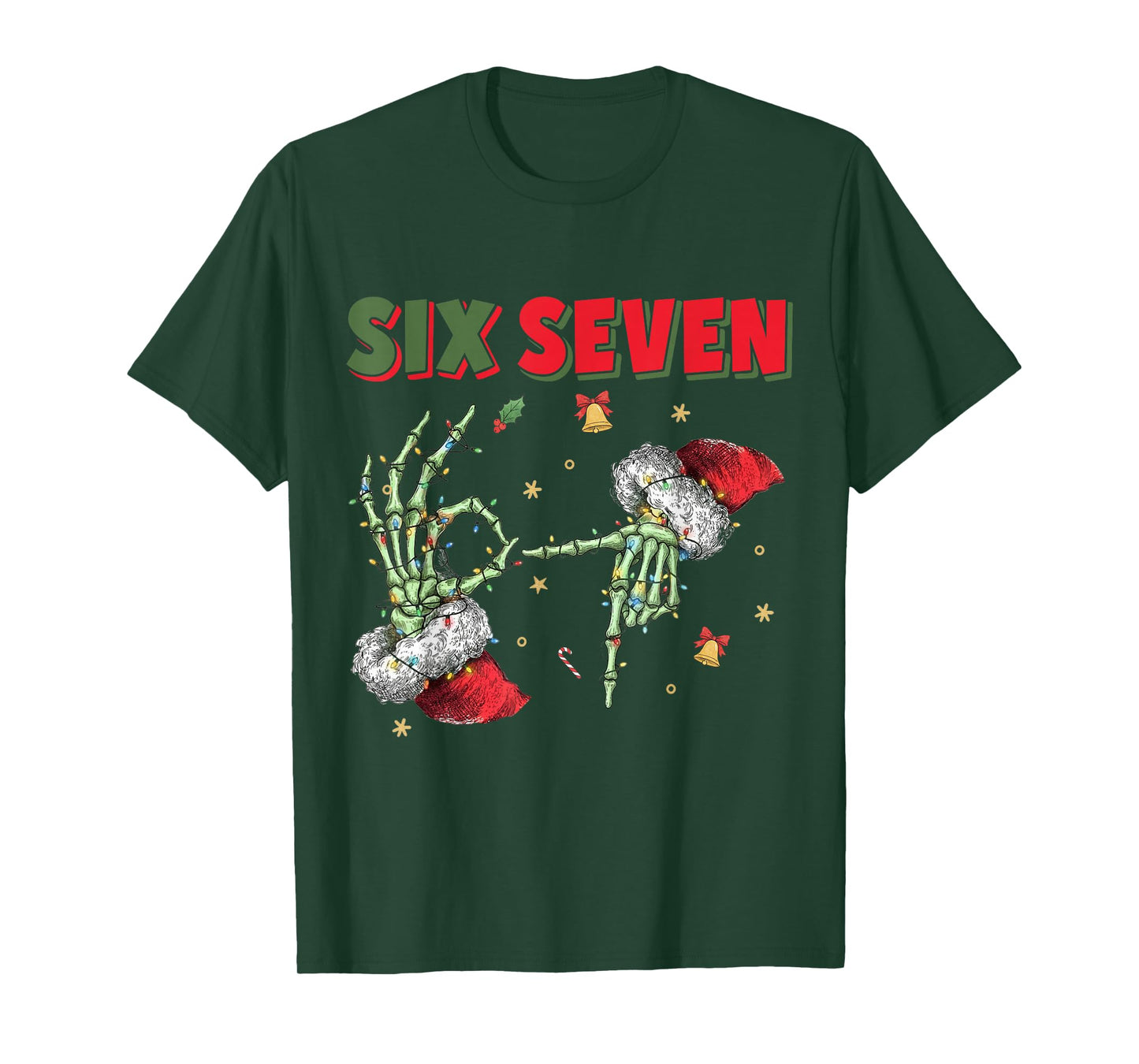 6 7 Funny Christmas Six Seven for Kids Women Men Girls T-Shirt