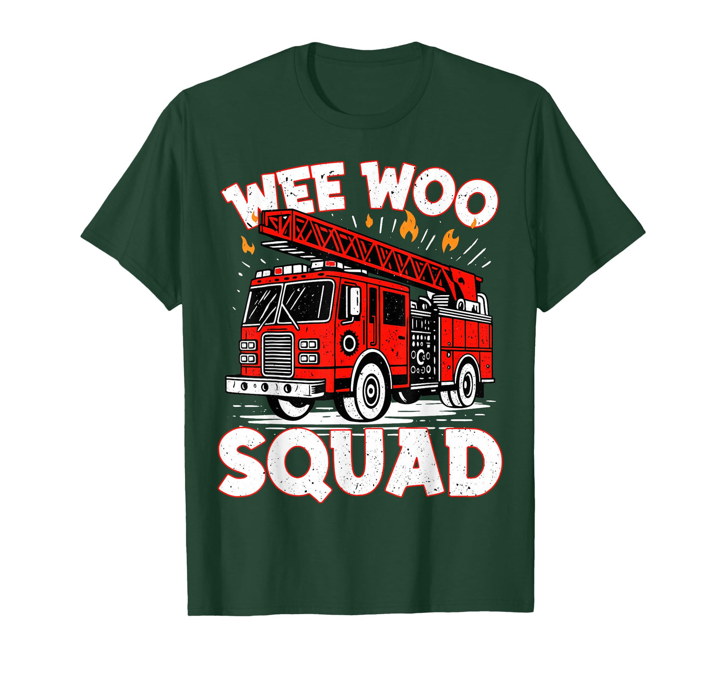 Wee Woo Squad Funny Firefighter Fire Truck Fireman Men Women T-Shirt