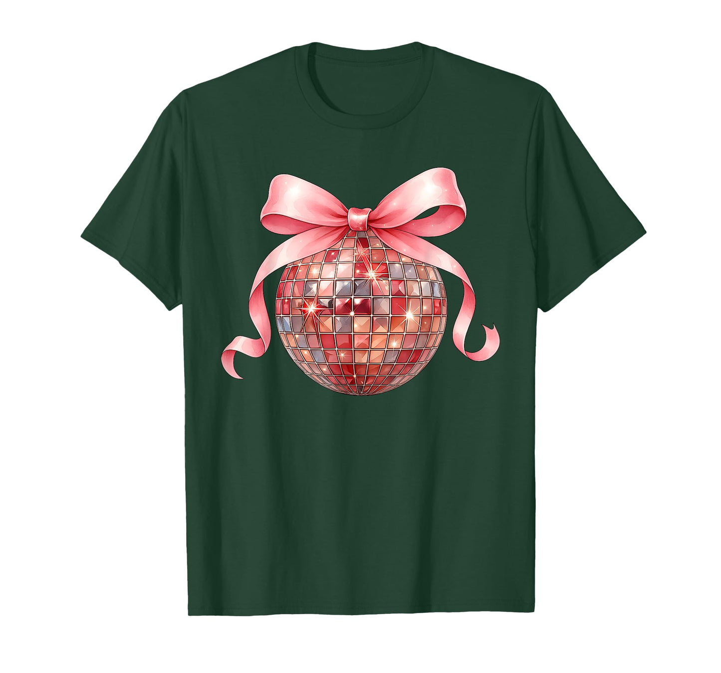 Retro Disco Ball Coquette Happy New Year 2026 Eve Party T-Shirt