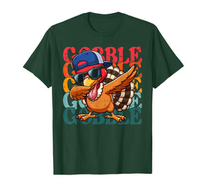 Thanksgiving Shirts Boys Toddler Funny Turkey Dabbing Gobble T-Shirt