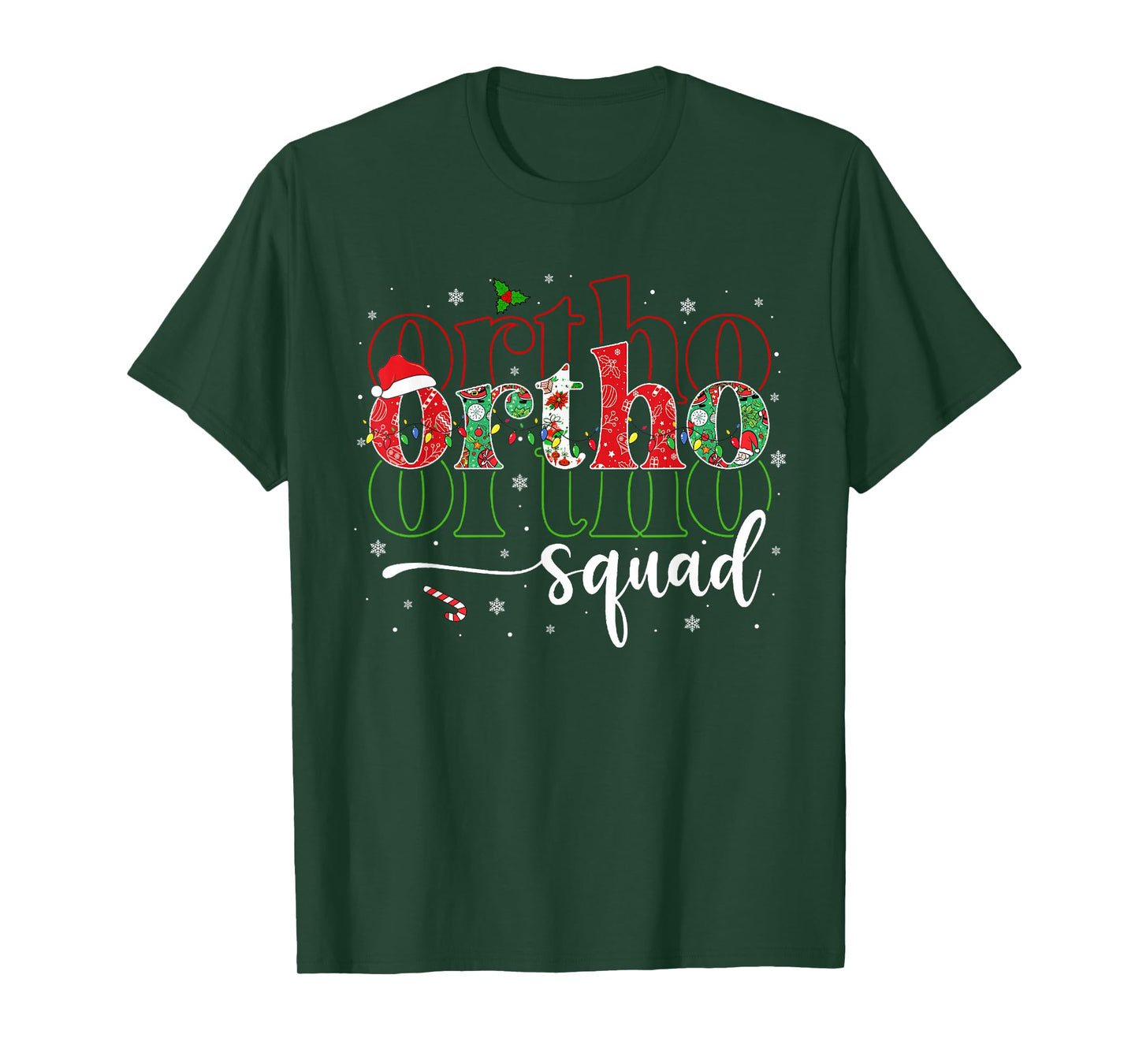 Merry Christmas Ortho Squad Xmas Orthopedic Crew Nurse T-Shirt