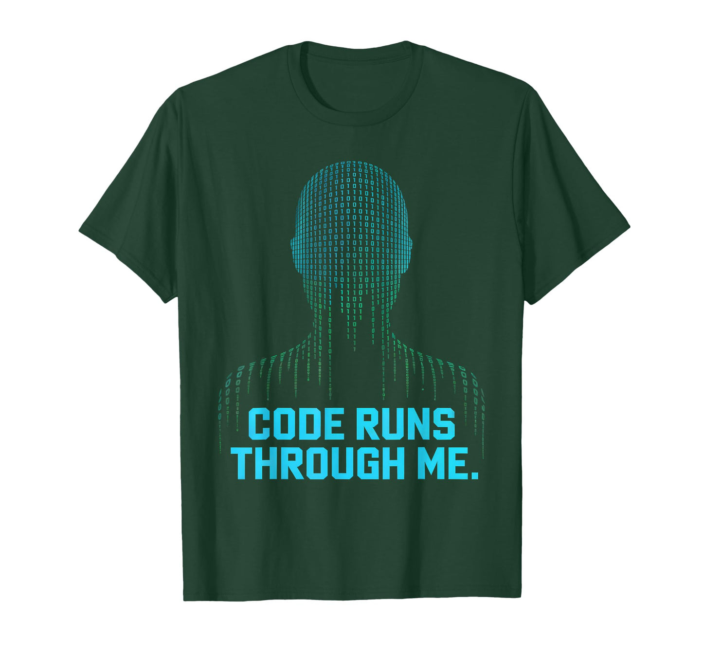 Code Runs Through Me Cool Programmer Binary Code Design T-Shirt