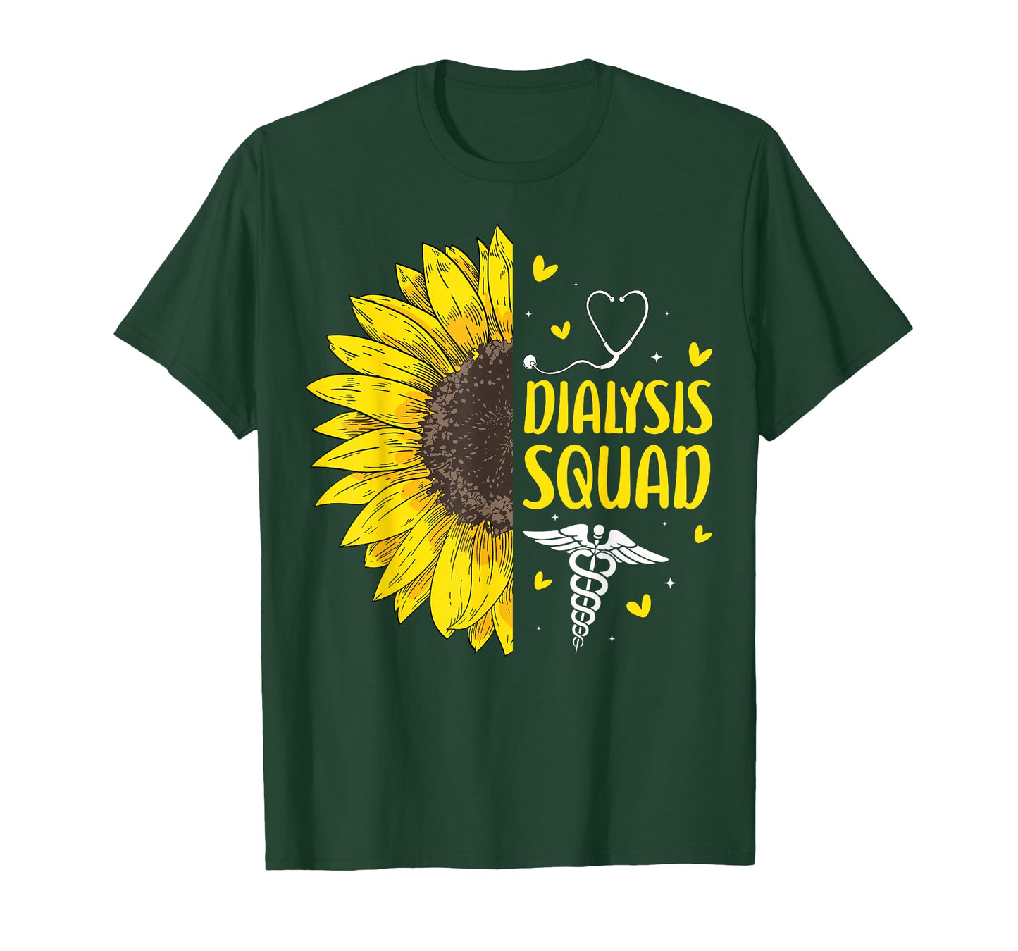 Dialysis Squad Sunflower Nephrology Nurse T-Shirt