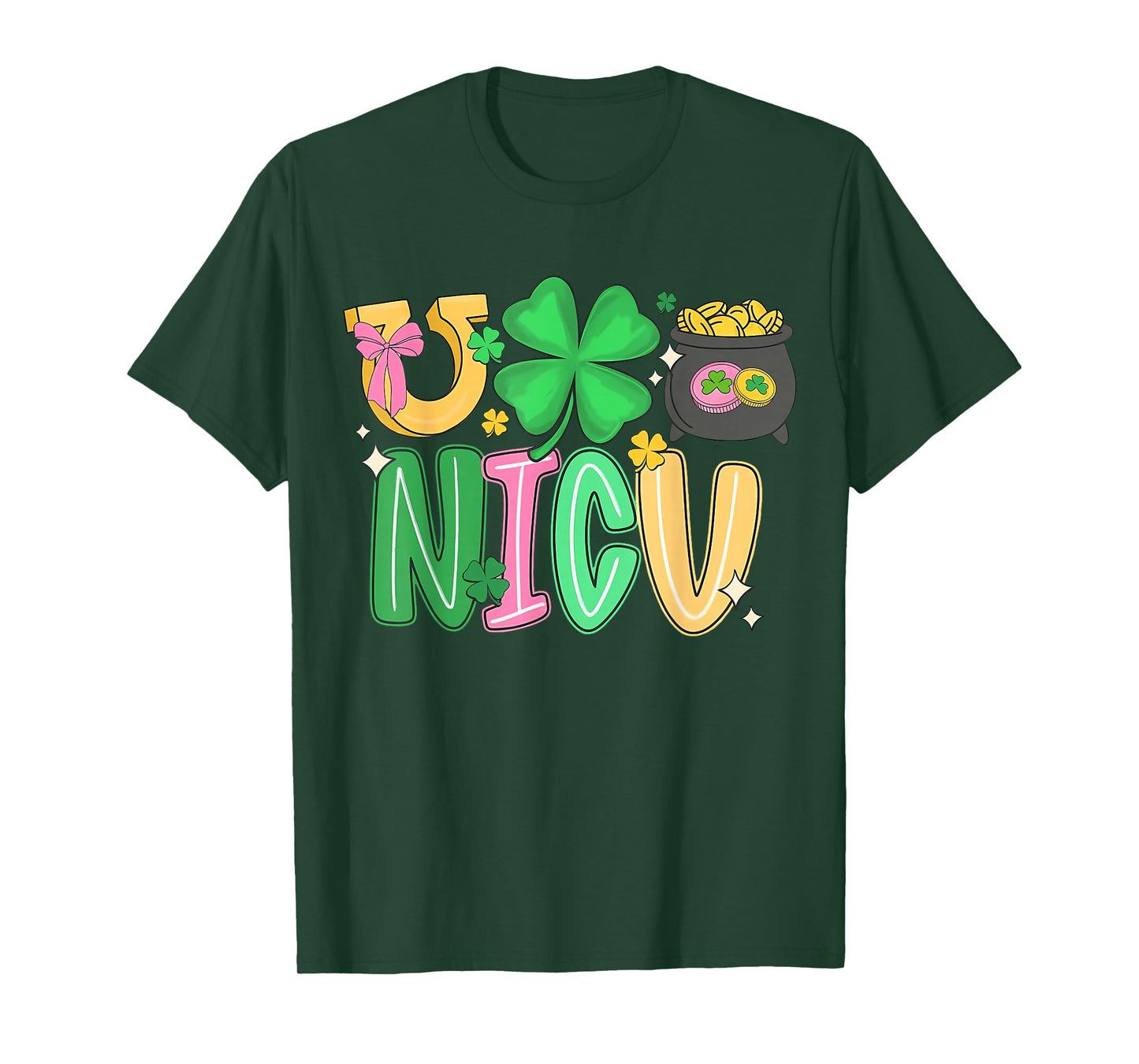 NICU Nurse St Patricks Day Neonatal Intensive Care Unit T-Shirt