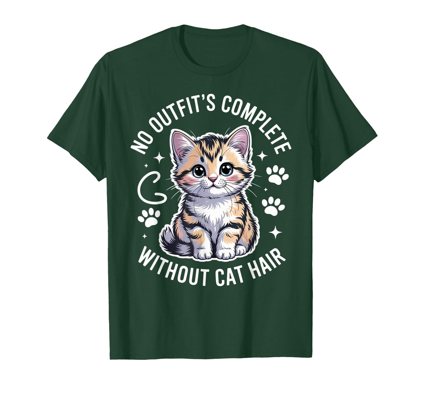 No Outfit's Complete Without Cat Hair Tabby Cat T-Shirt