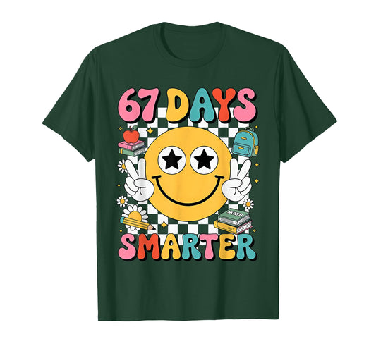 67th Day of School 67 Days Smarter Teacher T-Shirt