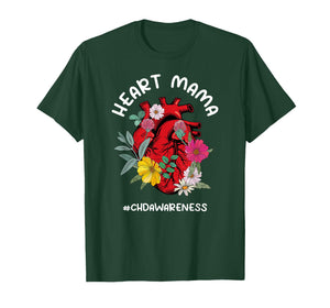 Heart Mama CHD Awareness Proud CHD Mom of A CHD Warrior T-Shirt