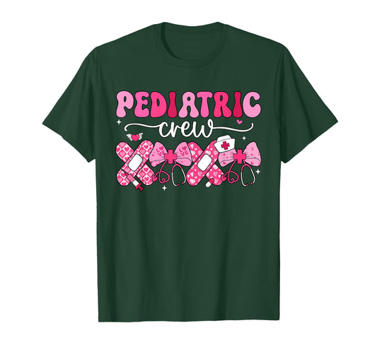 Pediatric Valentines Nurse Crew PEDS Nurse Valentines Day T-Shirt