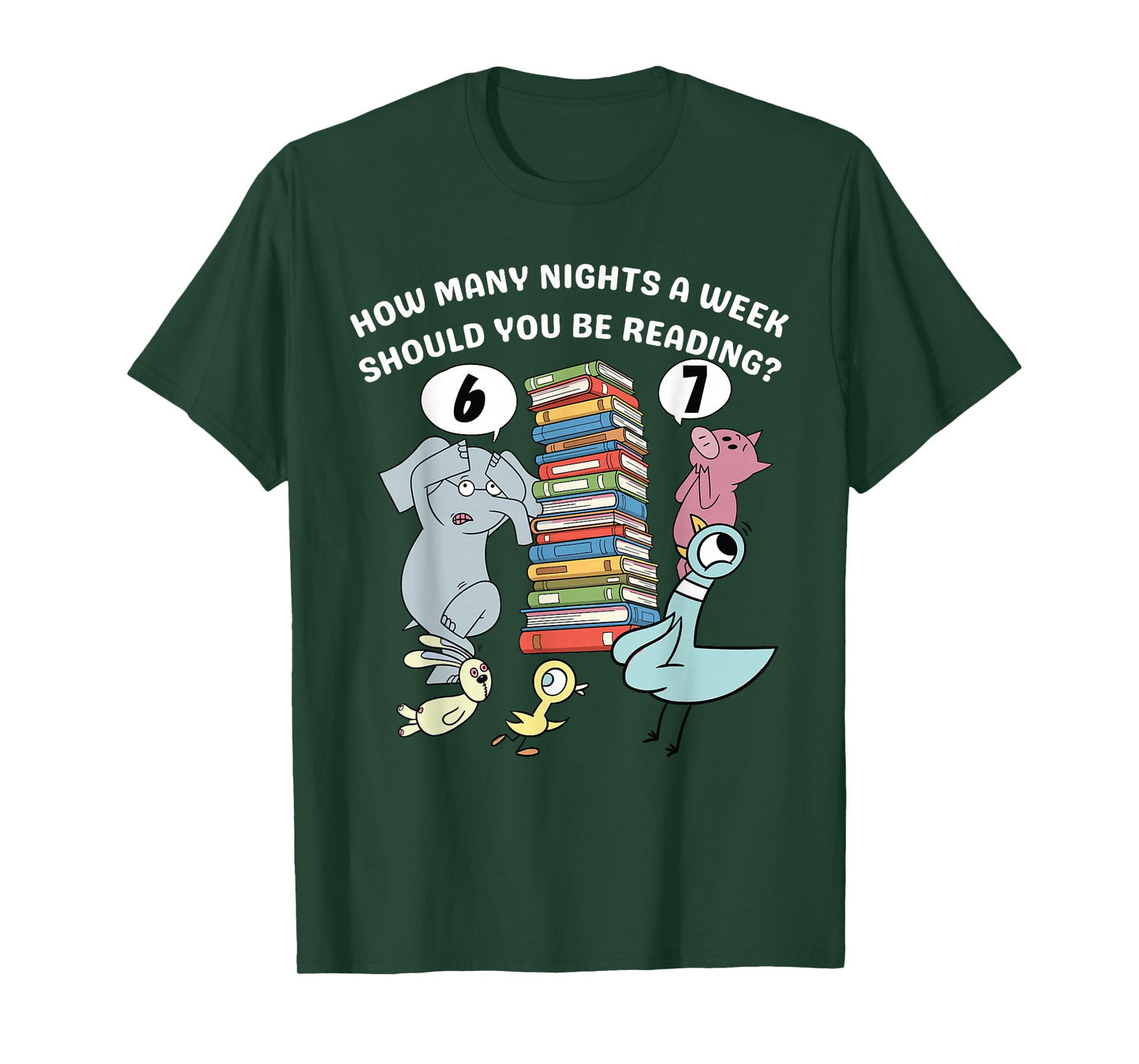 How Many Nights A Week Should You Be Reading 6-7 Book Humor T-Shirt