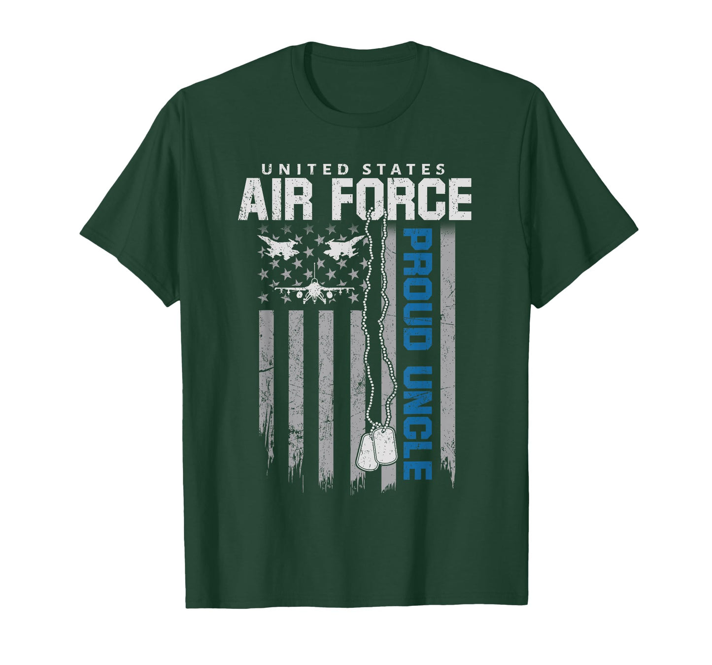 US Air Force Proud Uncle Flag American USAF Family Matching T-Shirt