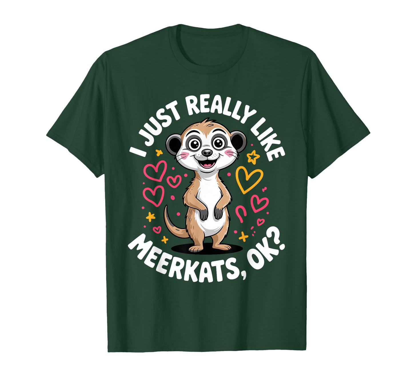 Meerkat Art for Men Women Kids Zoo Safari Animal Meerkat T-Shirt