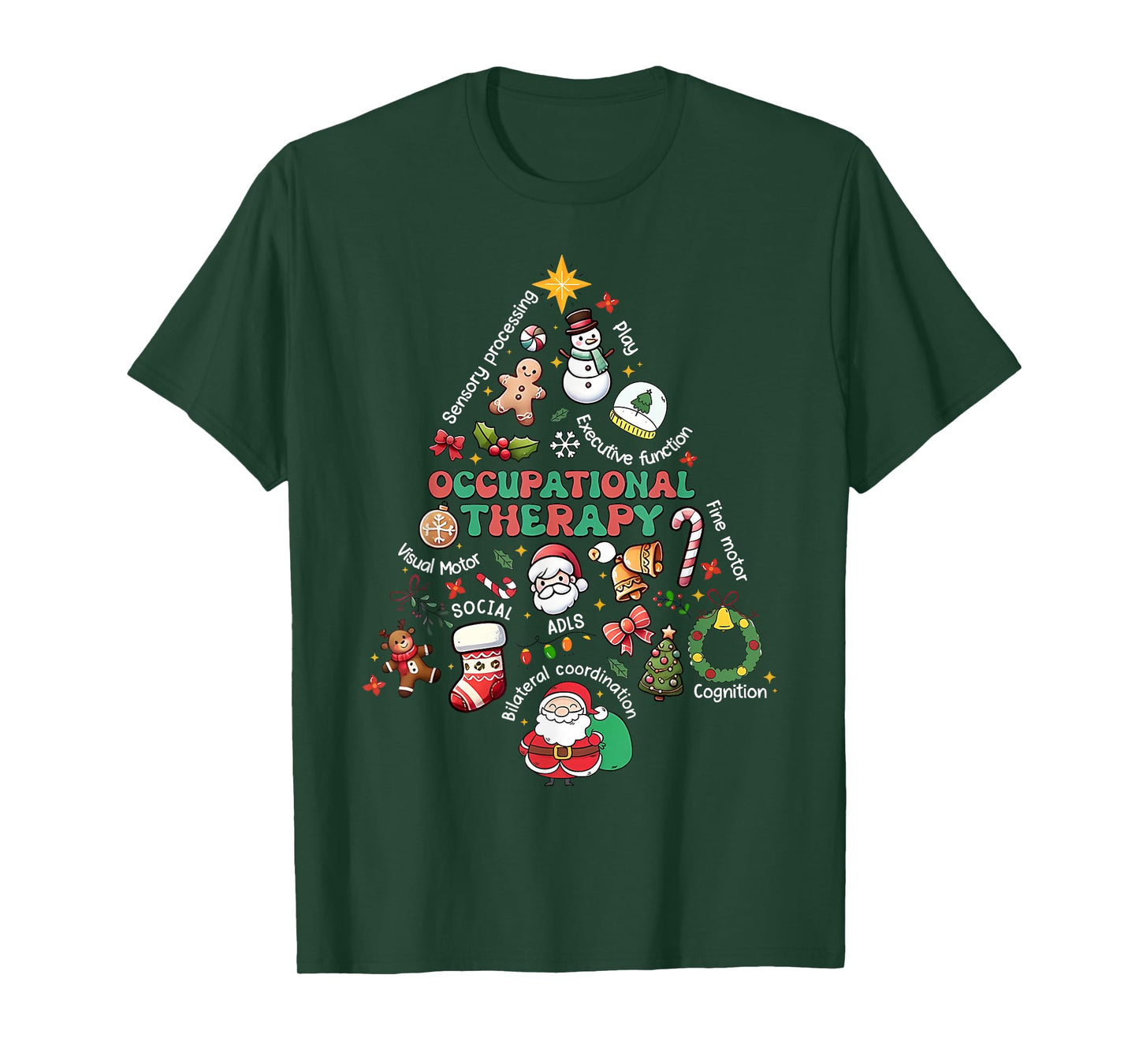 Occupational Therapy Christmas Tree OT Special Education T-Shirt