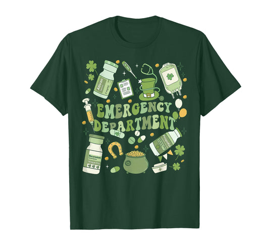 Emergency Department ER Nurse Irish St Patricks Day T-Shirt