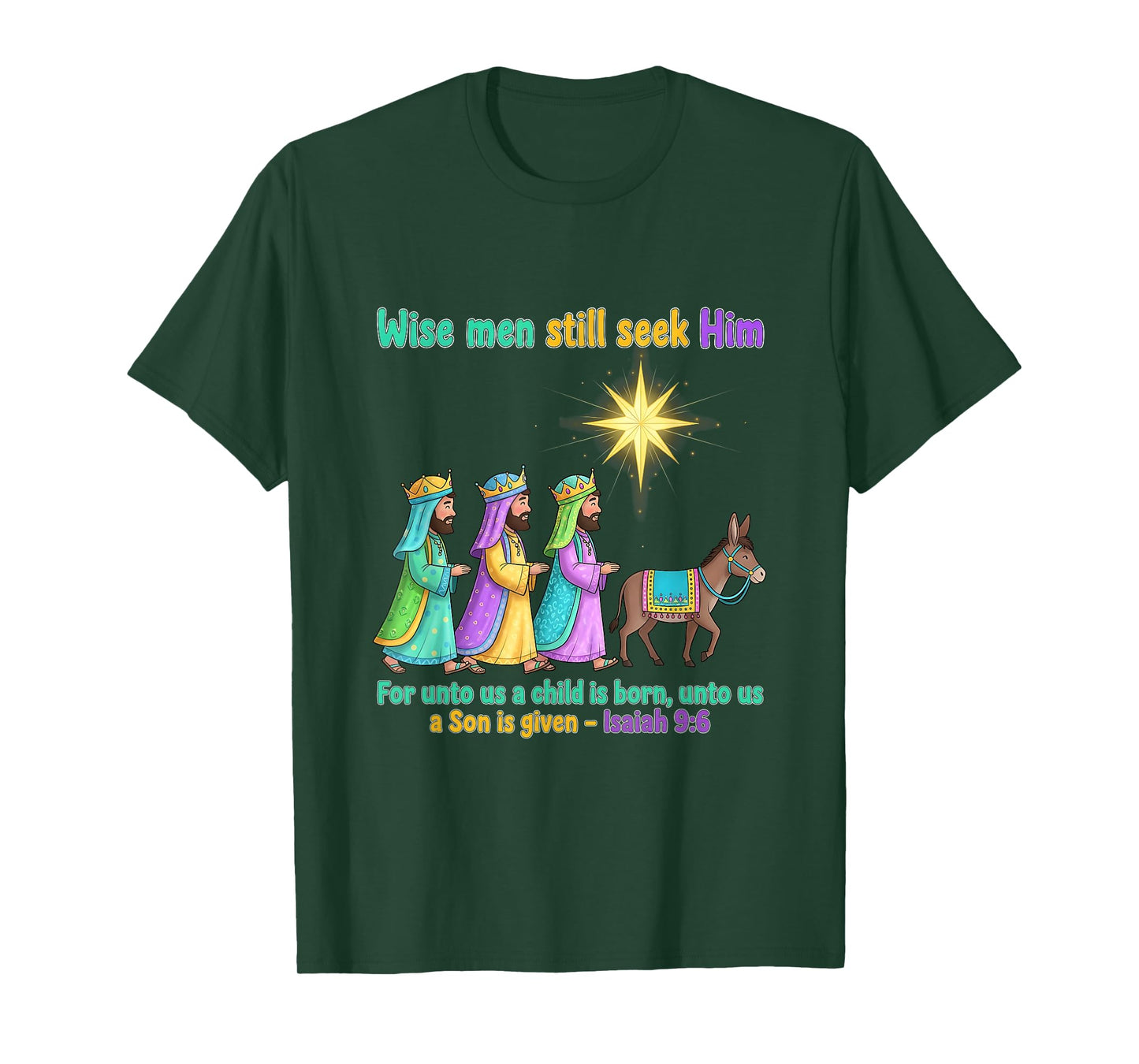 Wise Men Still Seek Him 3 Kings Religious Christmas T-Shirt