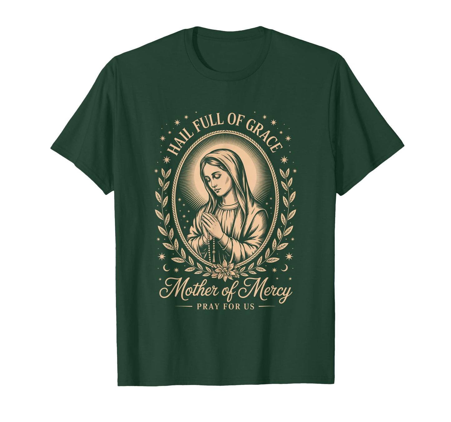 Virgin Mary Catholic Christian Faith Jesus Mercy Grace T-Shirt