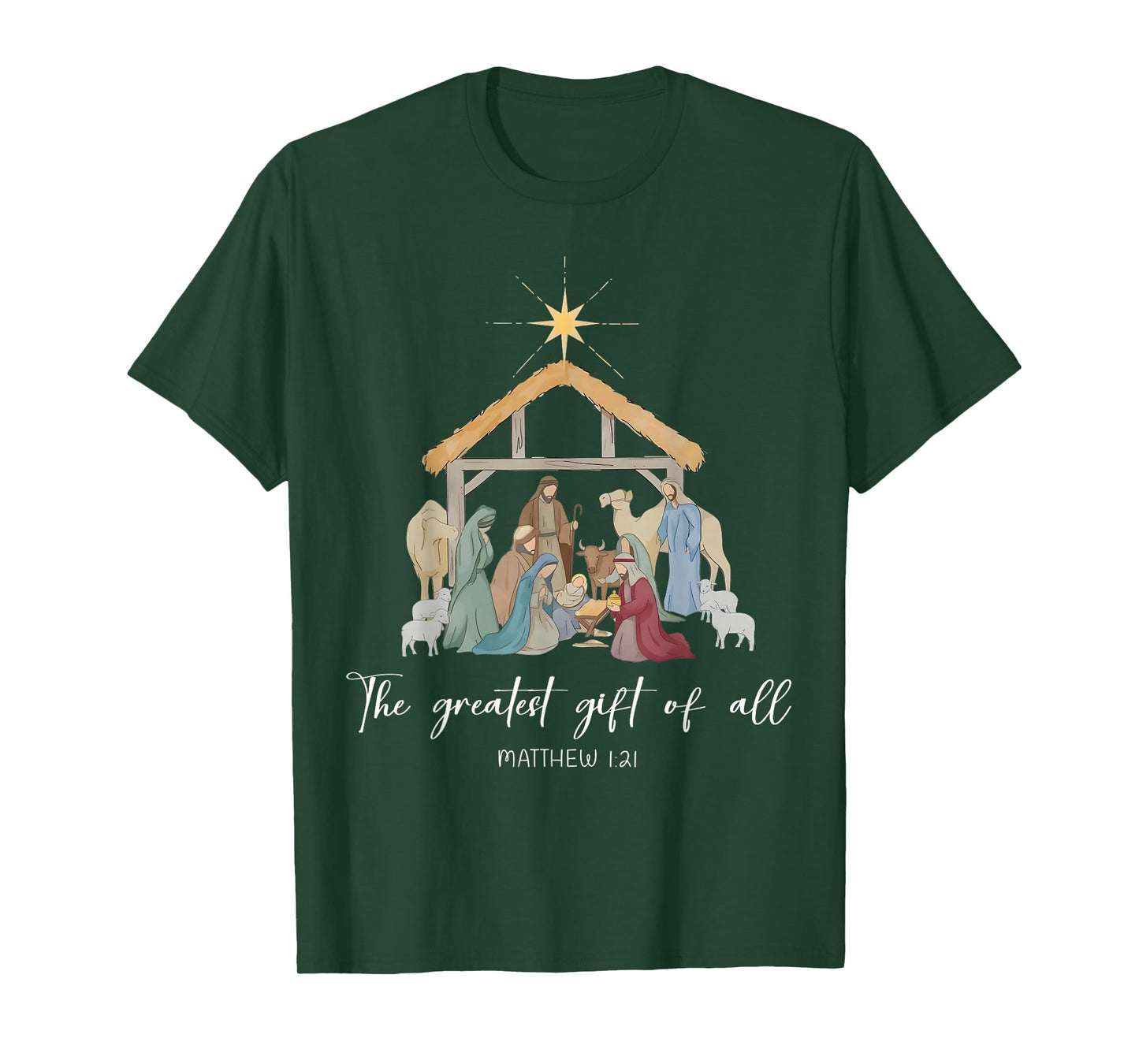 The Greatest Gift for All Christmas Nativity Jesus Christian T-Shirt