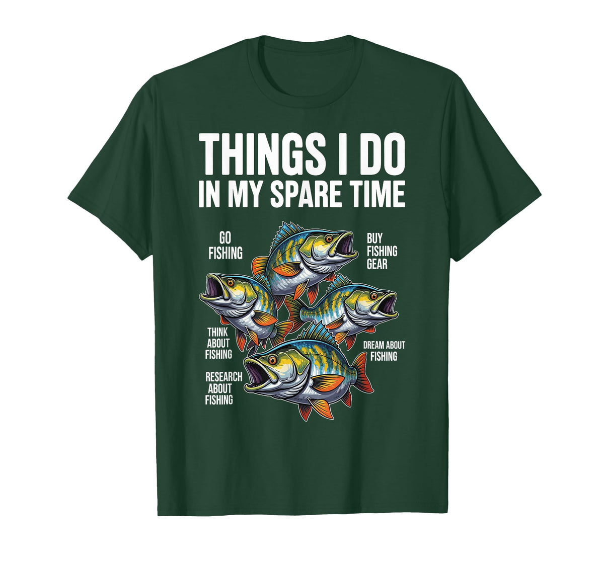 Things I Do in My Spare Time Fishing Fish Men Fisherman Boy T-Shirt