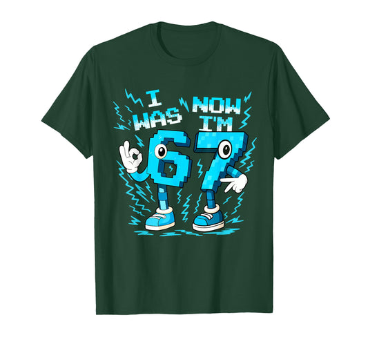 I was 6 Now I'm 7 Birthday Boy 67 Brainrot for Men Women Kid T-Shirt