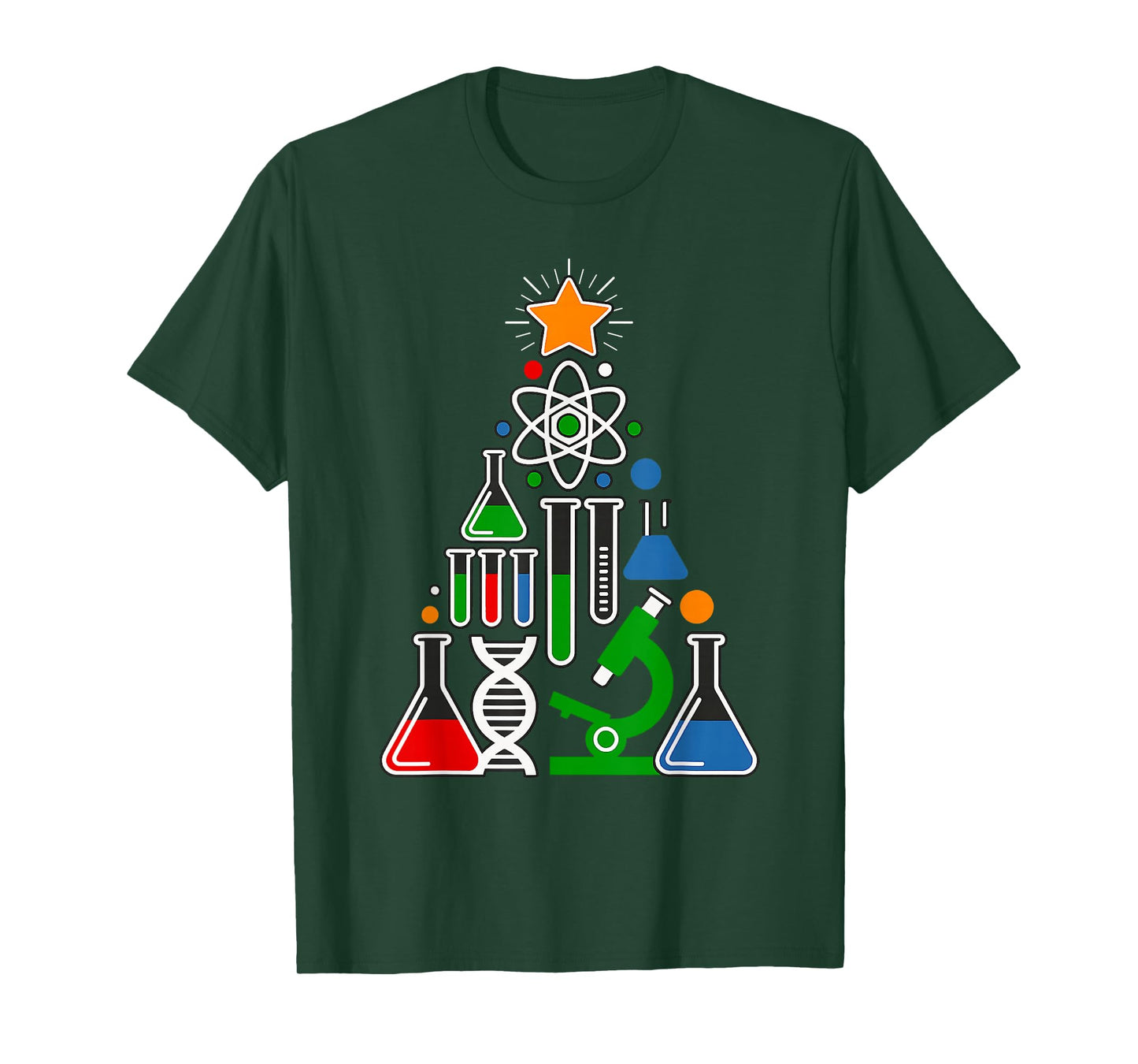Science Christmas Tree - Cool Atom Xmas Pajama T-Shirt