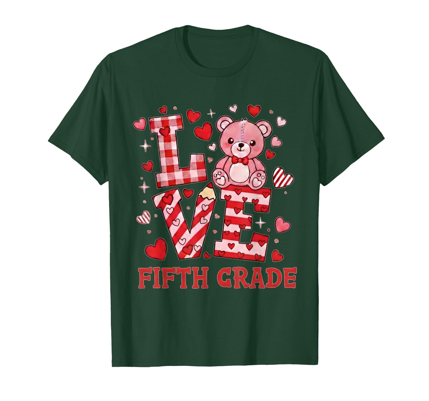 Valentine's Day Love Fifth Grade Teacher T-Shirt