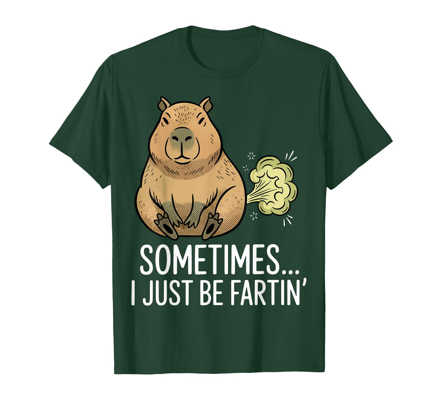 Sometimes I Just Be Farting Funny Capybara Humor Graphic T-Shirt