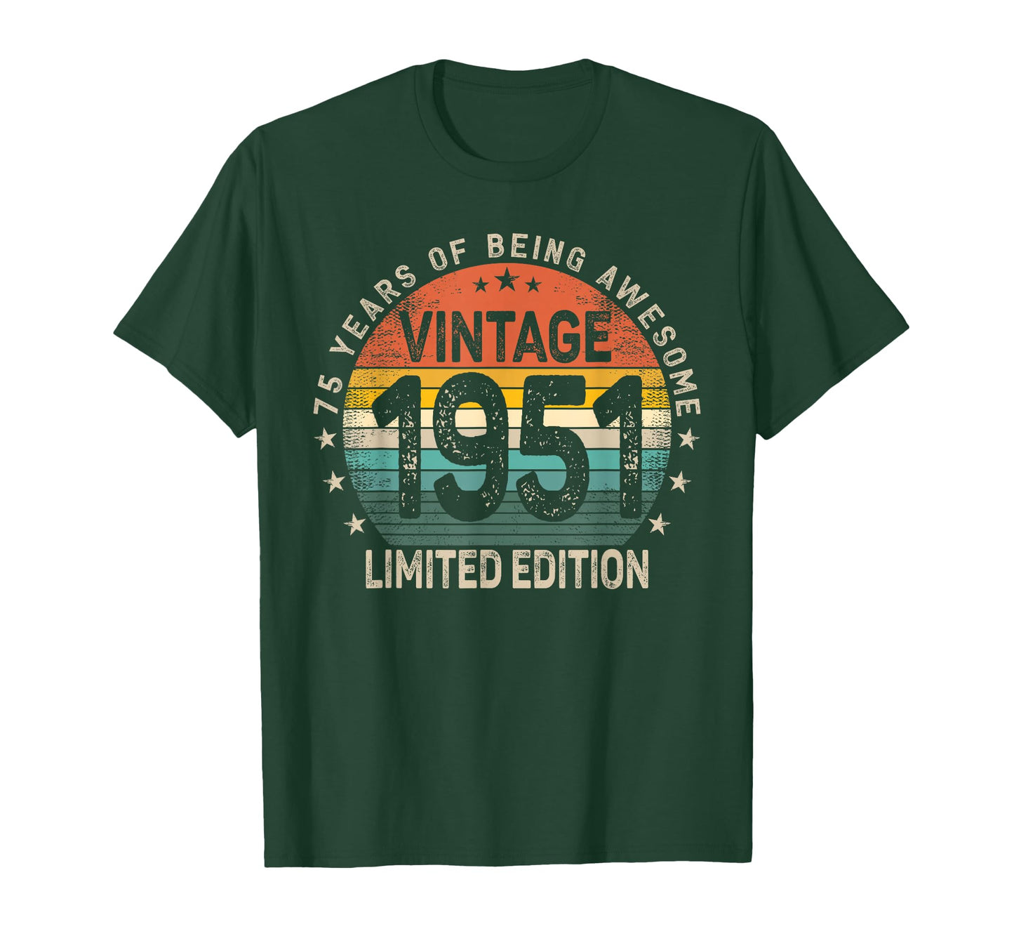 75 Years Old 1951 Vintage 75th Birthday Men Women T-Shirt