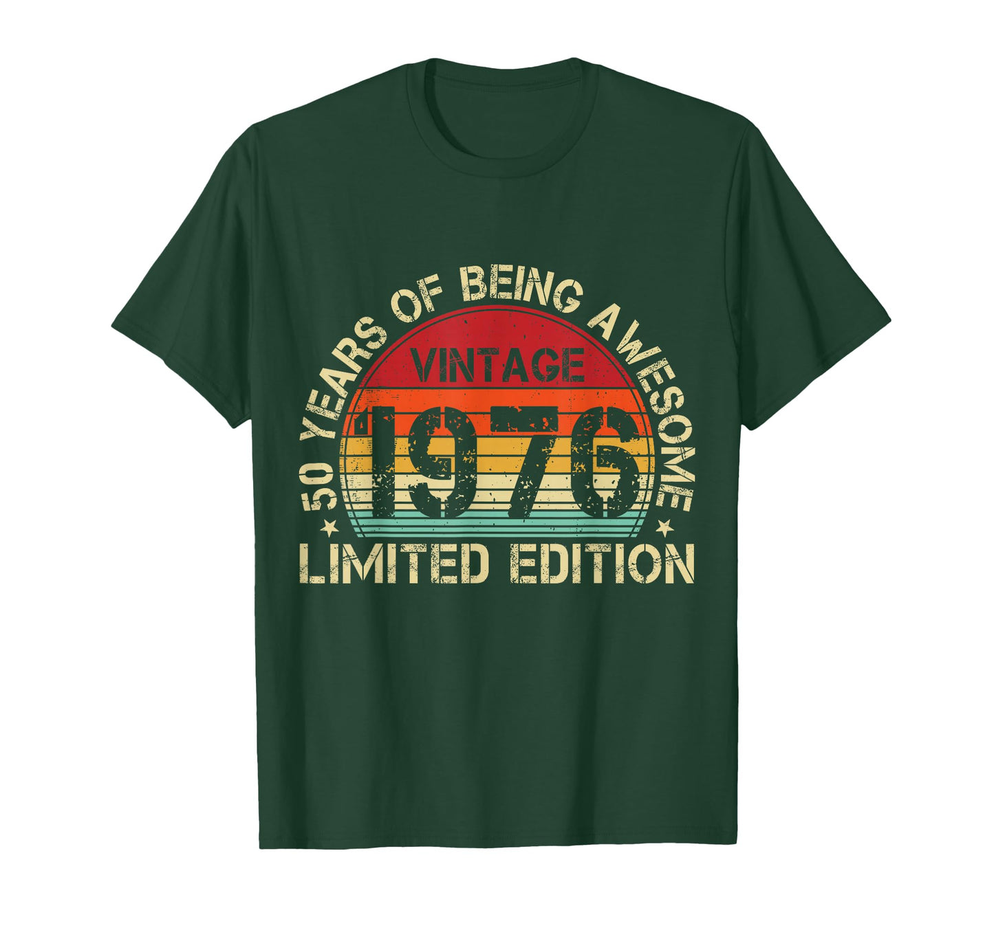 Vintage 1976 50 Years of Being Awesome 50th Birthday Retro T-Shirt