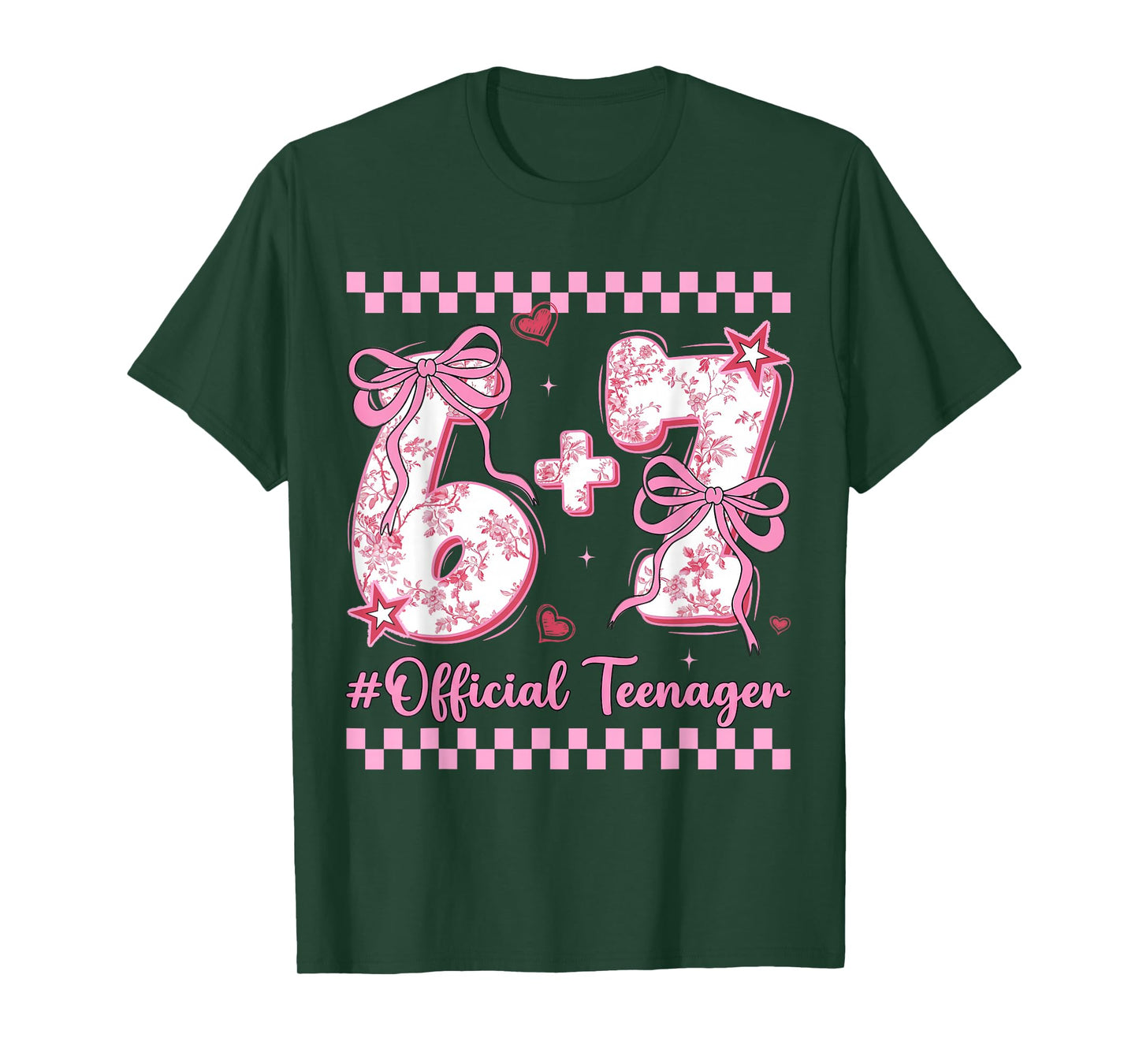 13th Birthday Girls 13 Years Official Teenager six Seven T-Shirt
