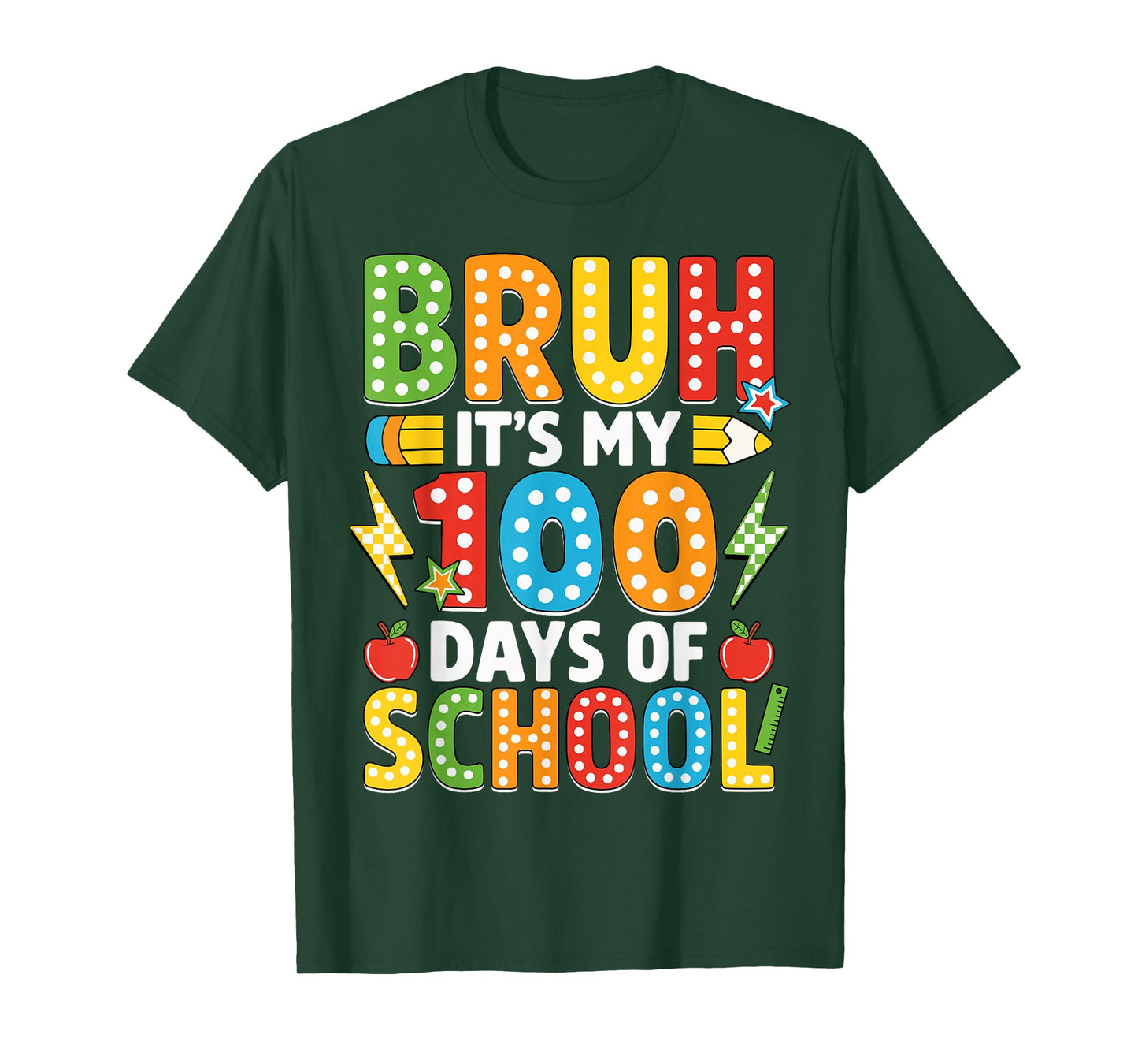 Bruh Its My 100 Days of School Funny Boys Kids 100th Day T-Shirt