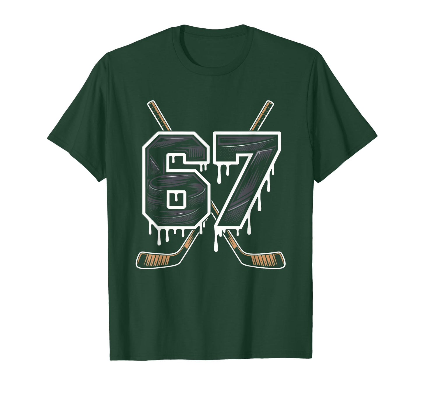 Hockey 67 Six Seven Alpha Slang 6 7 Meme Kids Teachers Boy T-Shirt