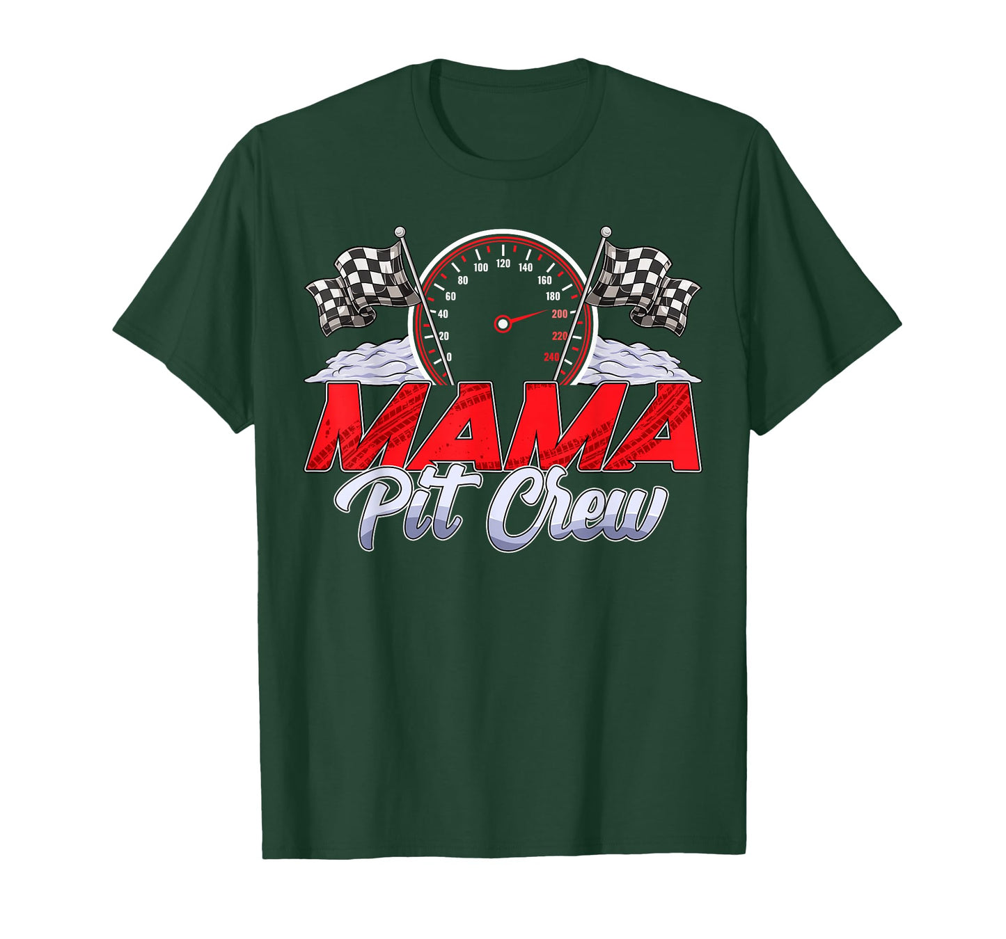 Mama Pit Crew Race Car Birthday Family Matching Racing T-Shirt