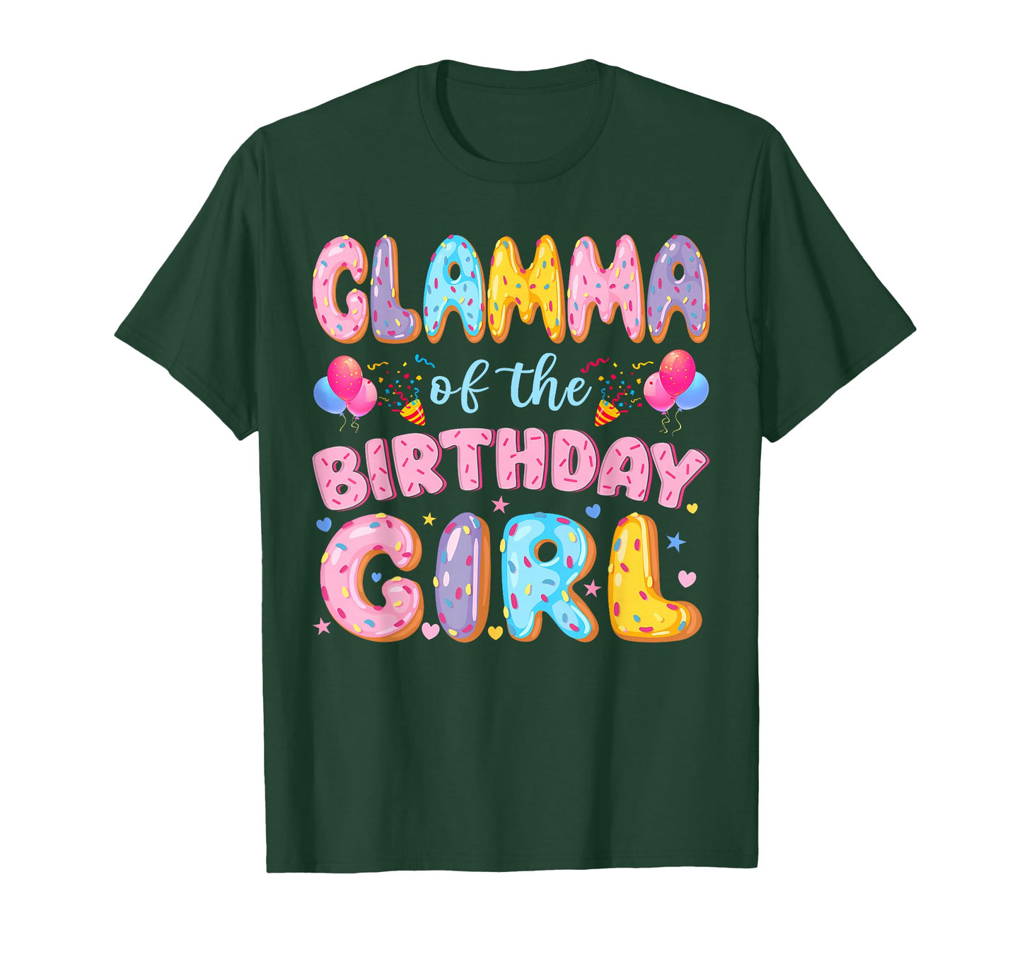 Glamma of The Birthday Girl Sweet Donut Birthday Party T-Shirt