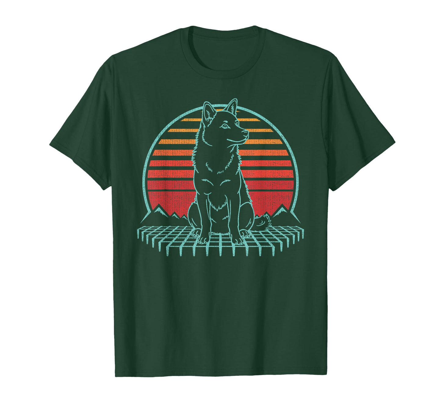 Siberian Husky Lover Dog Owner Retro Vintage 80s T-Shirt