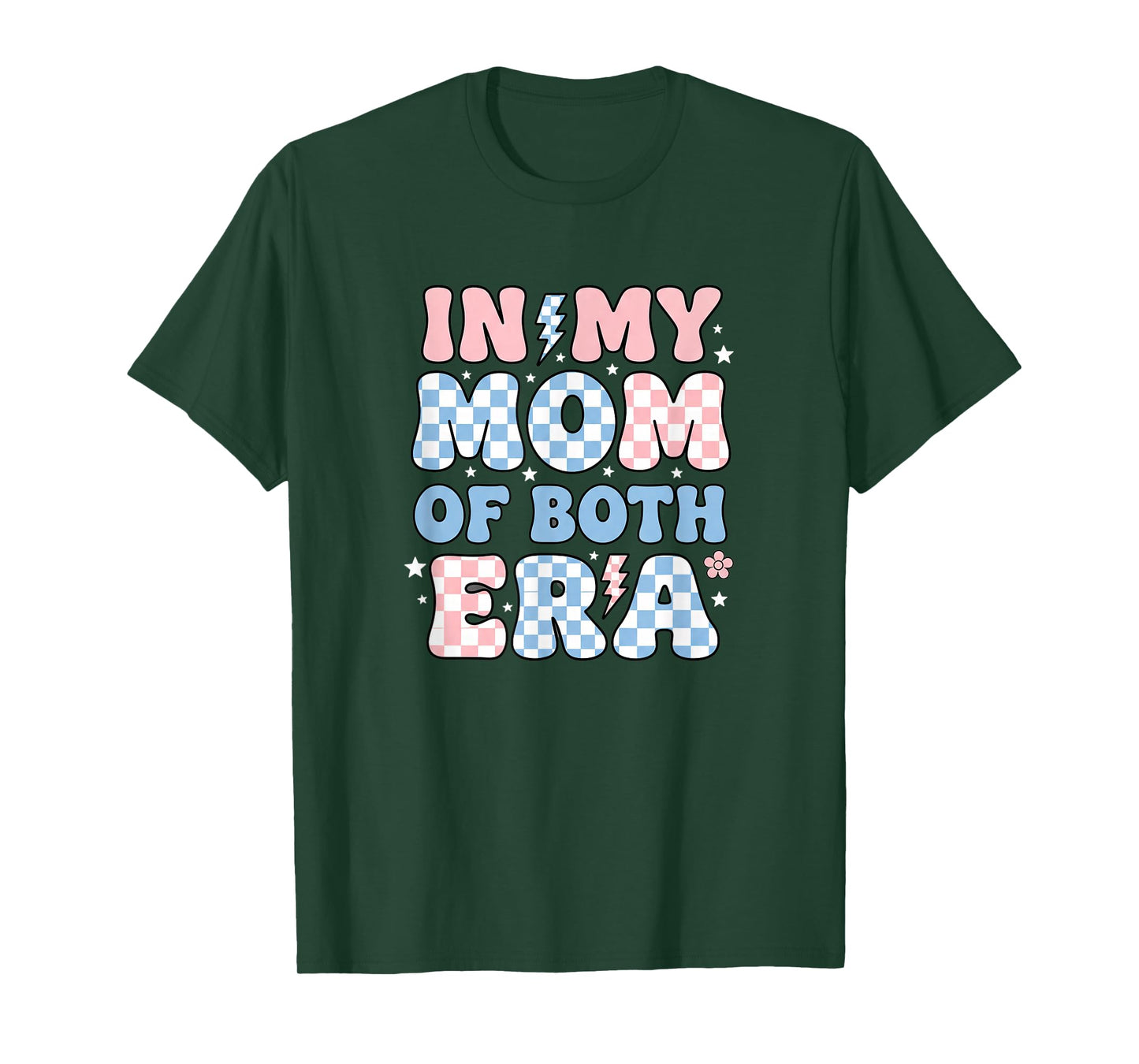 in My Mom of Both Era Mom Retro Mama of Both Groovy Design T-Shirt