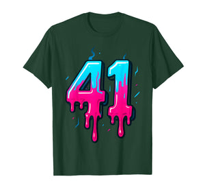 41 Ice Cream Drip Meme Forty One Four Gen Alpha Slang T-Shirt