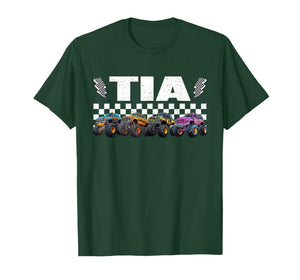 Tia Retro Monster Truck Family Crew Birthday Matching T-Shirt