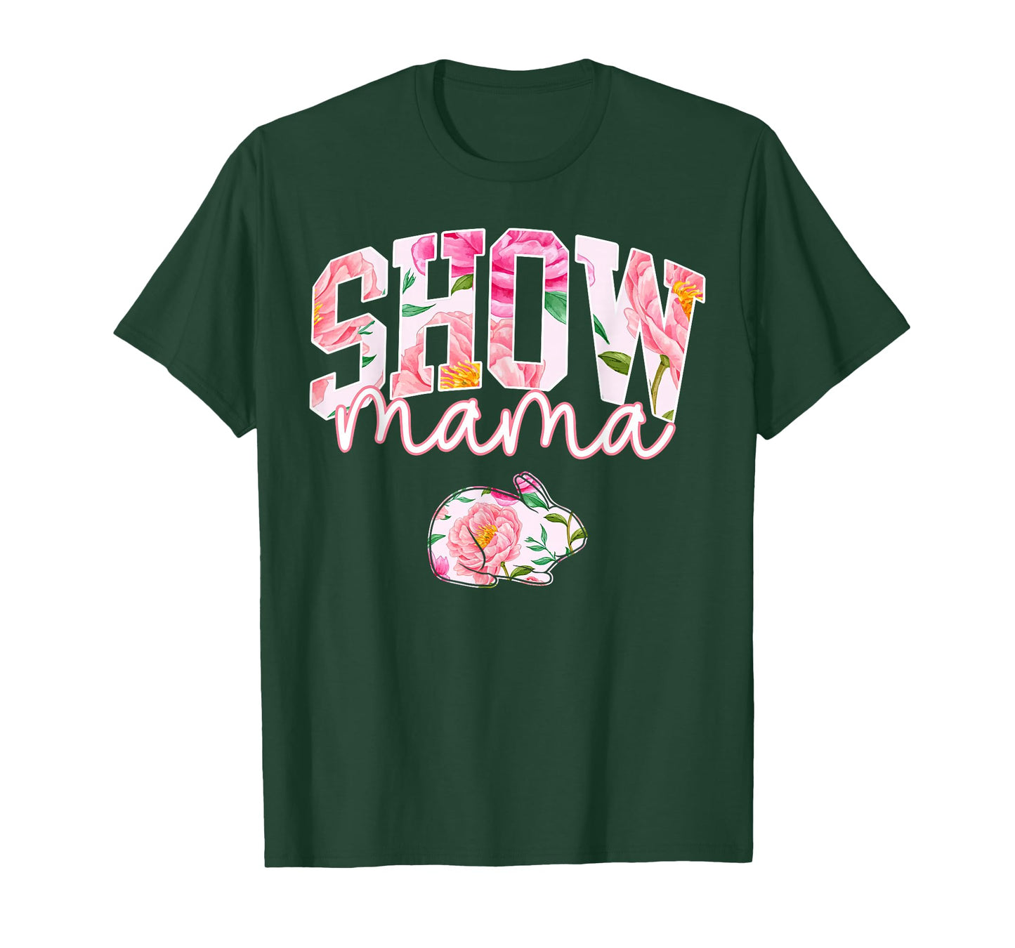Stock Show Rabbit Mom Livestock County Bunny Mama Floral T-Shirt