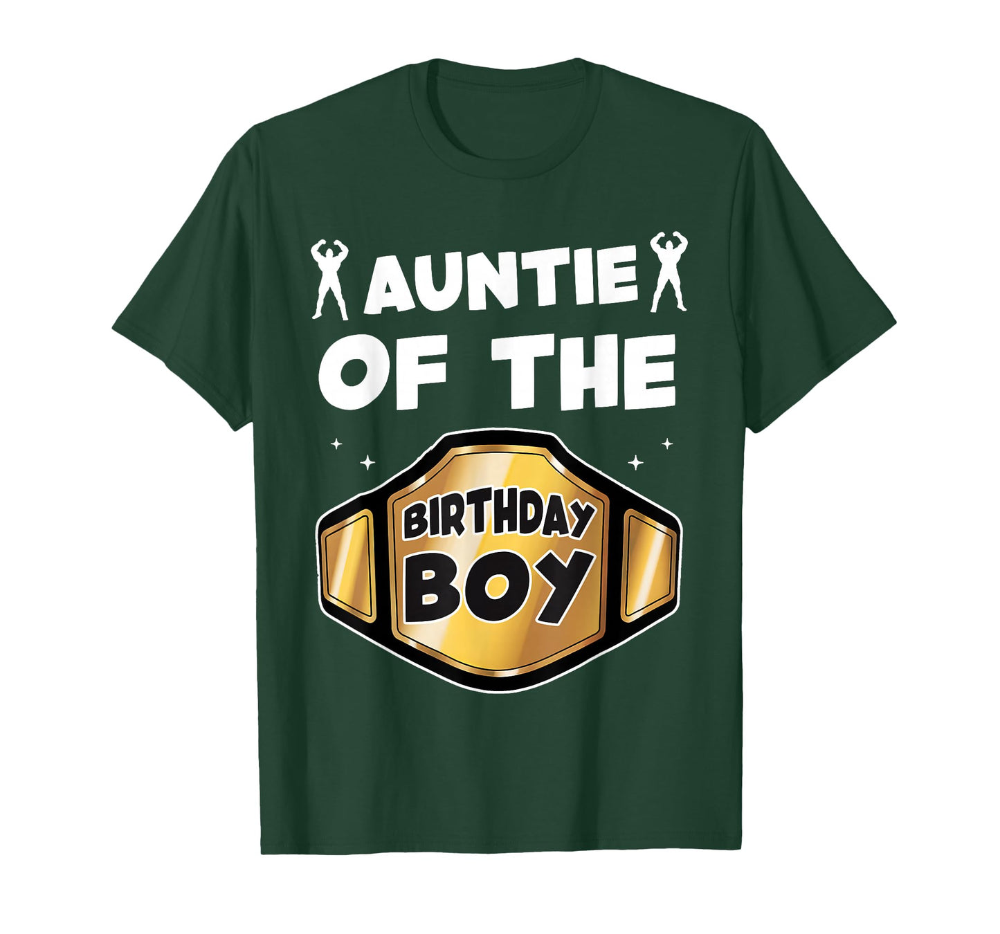 Auntie of The Birthday Boy Wrestling Belt Birthday Kids Boys T-Shirt