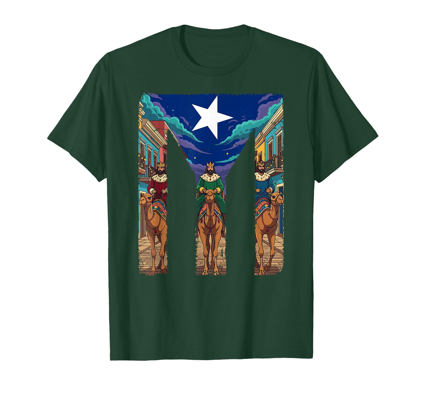 Three Kings Puerto Rican Flag Día de Reyes Magos Boricua T-Shirt