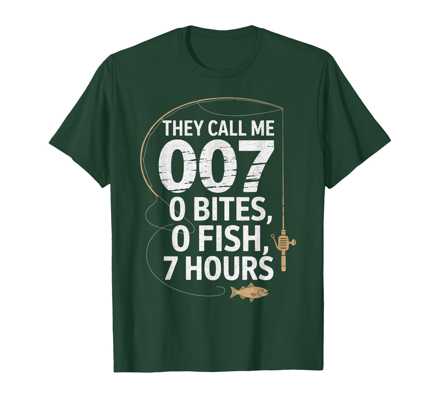 Fisherman Joke Dad - They Call Me 007 Funny Fishing Humor T-Shirt