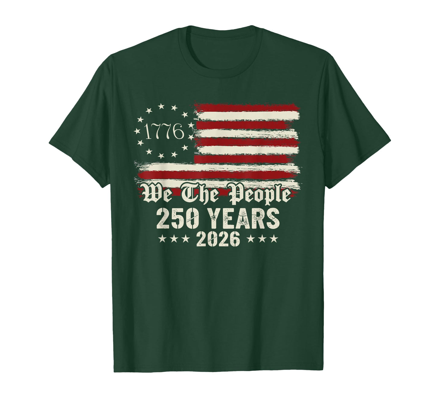 Men Women Patriotic History 1776 2026 250th Anniversary USA T-Shirt