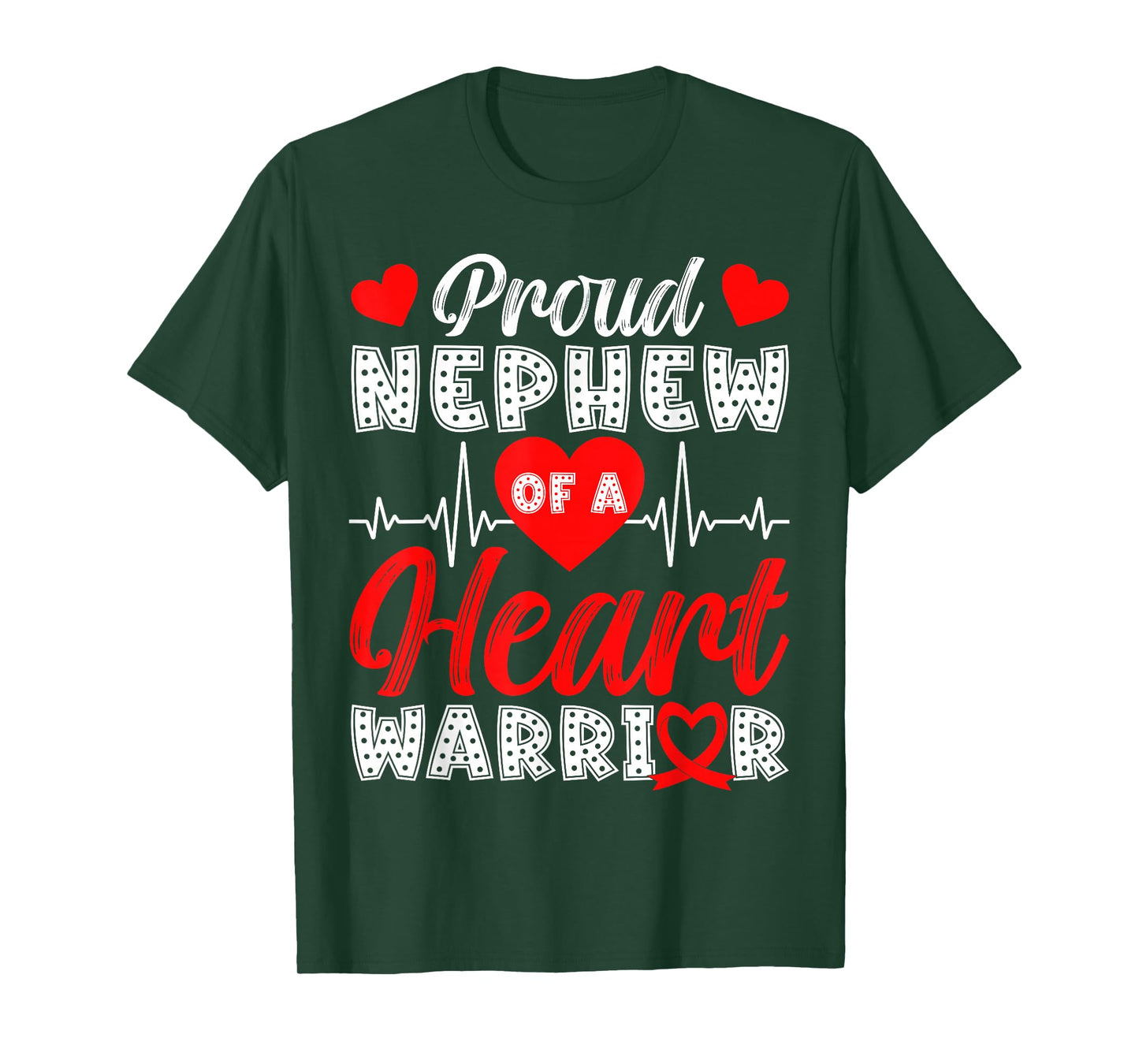 Proud Nephew of Heart Warrior Heart Disease Awareness T-Shirt