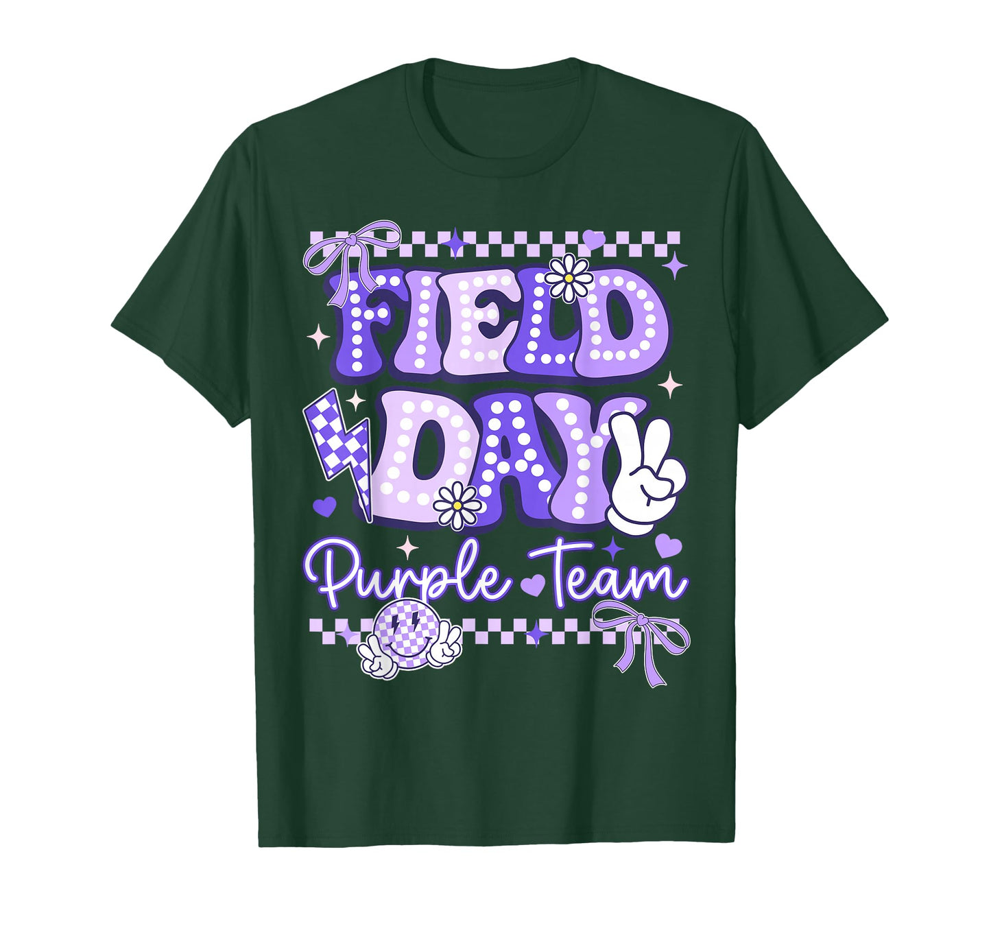 Purple Team Happy Field Day School Trip for Teacher Student T-Shirt