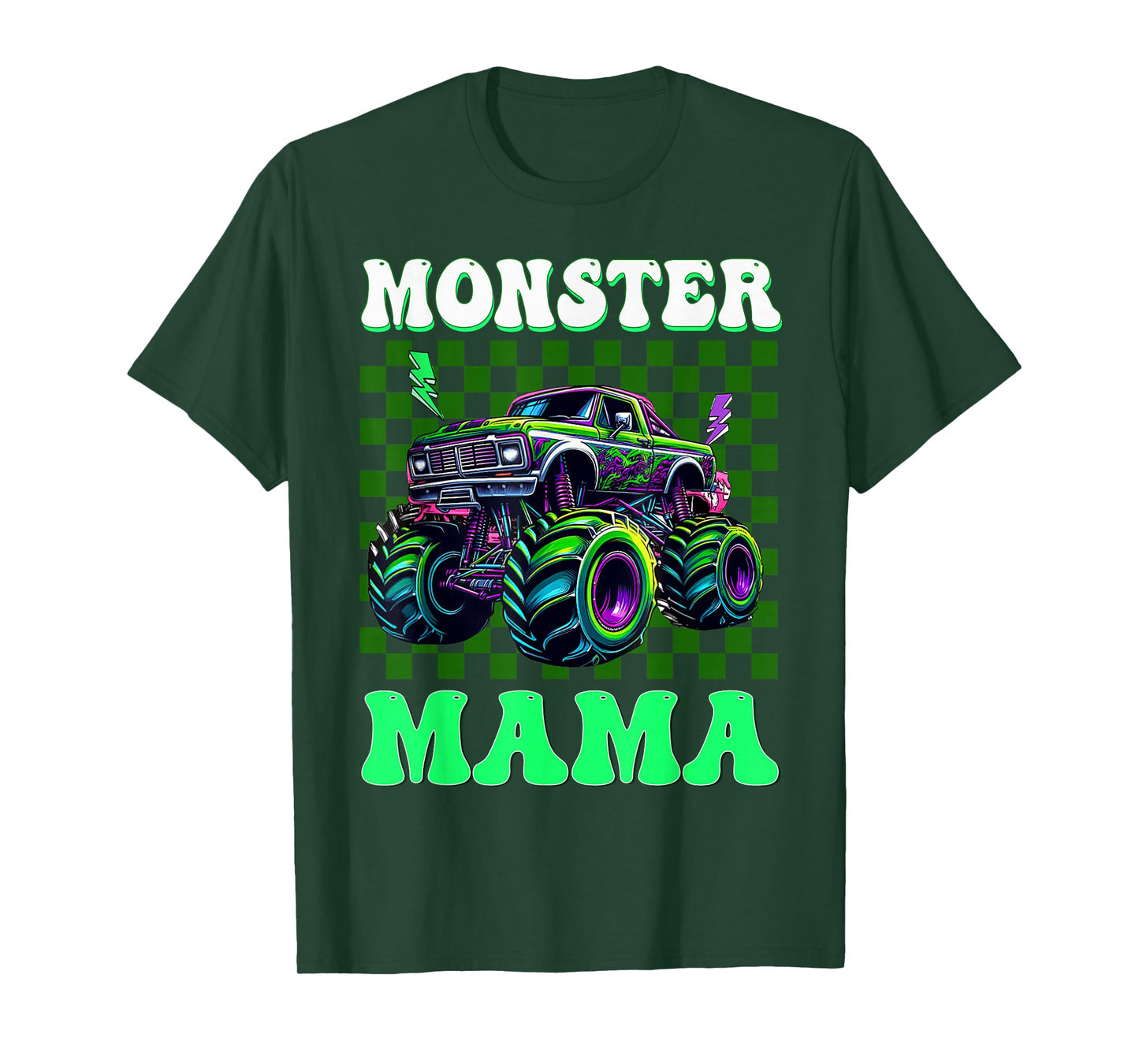 Monster Truck Mom Mama of The Birthday Boy Family Matching T-Shirt